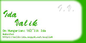 ida valik business card